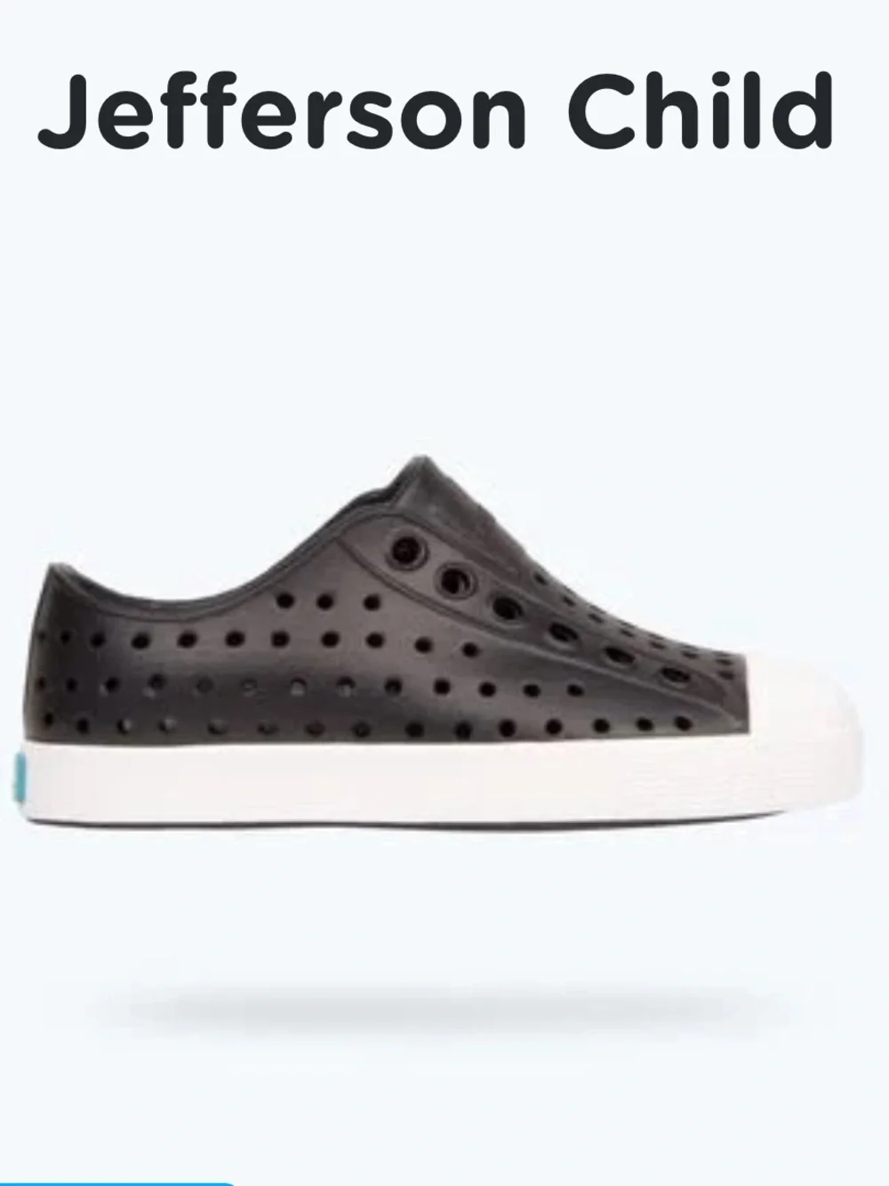 NWOT- Native Shoes Kids Black Slip-On Water Shoes